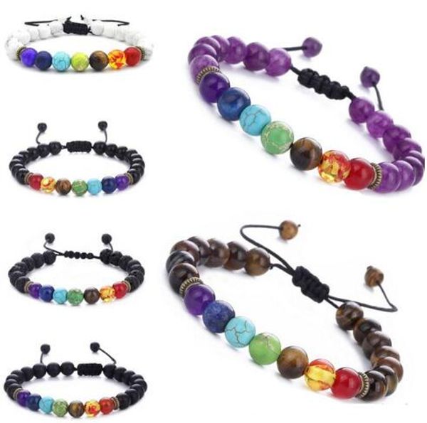 7 chakra lava healing balance beads charm bracelets multicolor beads stones weave rope bracelet women men yoga bracelets, Black
7 chakra lava healing balance beads charm bracelets multicolor beads stones weave rope bracelet women men yoga bracelets, Black