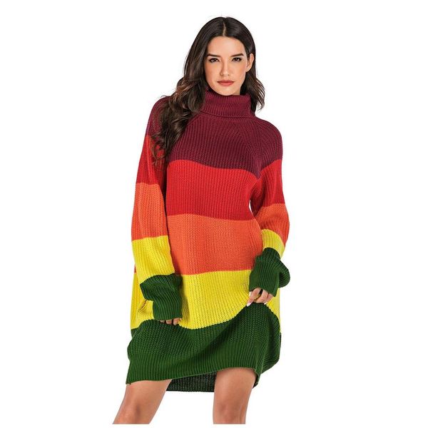 women sweater autumn winter casual long sleeve color matching turtleneck collar knit oversized sweater abrigos mujer invierno, White;black
women sweater autumn winter casual long sleeve color matching turtleneck collar knit oversized sweater abrigos mujer invierno, White;black