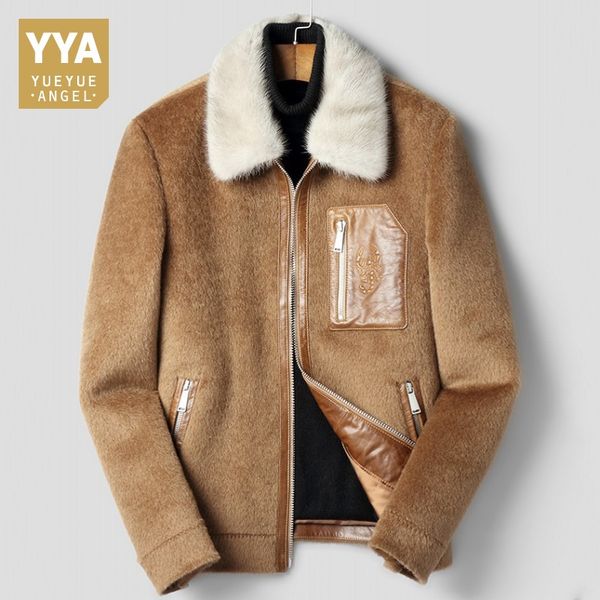 brand men fur coat fashion real fur collar coat mens slim fit pocket zipper outerwear luxury winter thick warm, Black
brand men fur coat fashion real fur collar coat mens slim fit pocket zipper outerwear luxury winter thick warm, Black