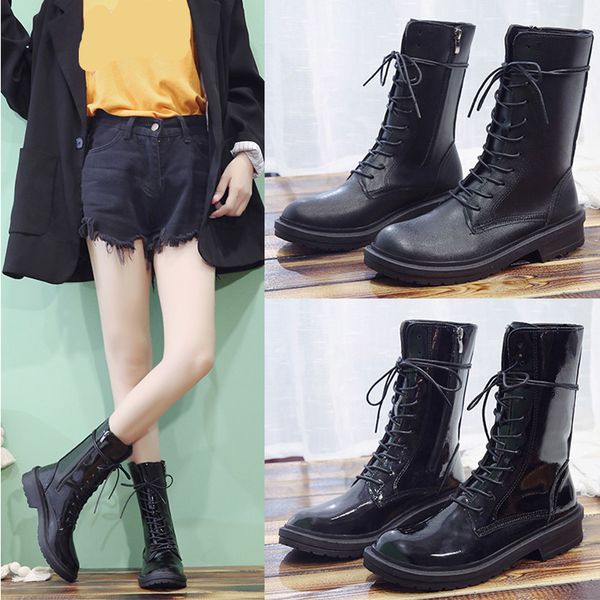 autumn boots shoes lace up summer booties low heels booties bootee woman 2019 round toe martins for women luxury designer, Black
autumn boots shoes lace up summer booties low heels booties bootee woman 2019 round toe martins for women luxury designer, Black