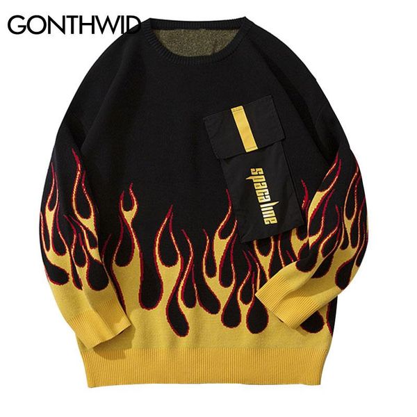 gonthwid hip hop front карманы огонь пламя вязаные свитера мужчины вскользь пуловер перемычка топы streetwear harajuku свитер, White;black
gonthwid hip hop front карманы огонь пламя вязаные свитера мужчины вскользь пуловер перемычка топы streetwear harajuku свитер, White;black