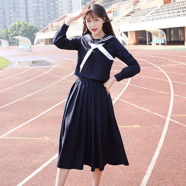 2020 spring japanese school uniforms for girls cotton shirt+long skirt fashion style students clothes navy blue, White
2020 spring japanese school uniforms for girls cotton shirt+long skirt fashion style students clothes navy blue, White