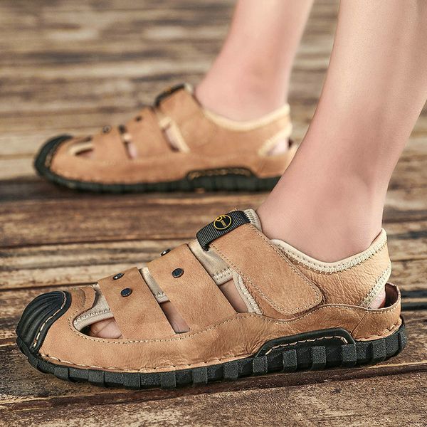 sandals 2021 men genuine leather summer beach breathable outdoor causal shoes fashion comfortable zapatos de hombre, Black
sandals 2021 men genuine leather summer beach breathable outdoor causal shoes fashion comfortable zapatos de hombre, Black