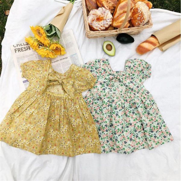 new children sweet cotton floral dress baby girls backless puff sleeve dress girl princess short sleeve kids baby girl, Red;yellow
new children sweet cotton floral dress baby girls backless puff sleeve dress girl princess short sleeve kids baby girl, Red;yellow