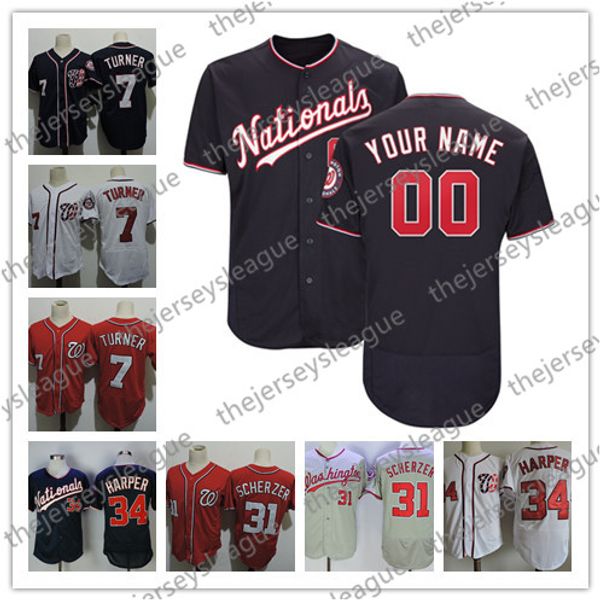 Custom Nationals Any Name Number Stitched White Red Blue Jersey Washington #7 Trea Turner 11 Ryan Zimmerman 31 Max Scherzer
Custom Nationals Any Name Number Stitched White Red Blue Jersey Washington #7 Trea Turner 11 Ryan Zimmerman 31 Max Scherzer