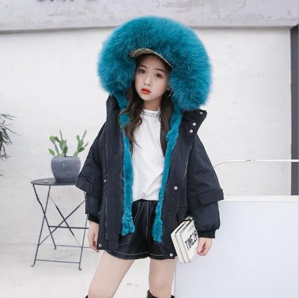 fashion kids girl winter jacket faux fox fur liner detachable jackets children outerwear girl outfit thick warm coat for4-13 y, Blue;gray
fashion kids girl winter jacket faux fox fur liner detachable jackets children outerwear girl outfit thick warm coat for4-13 y, Blue;gray