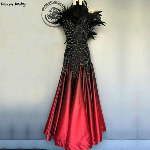women performance latin dance waltz tango dance dress chicken feather latin dress crystal stones cha-cha ballroom, Black;red
women performance latin dance waltz tango dance dress chicken feather latin dress crystal stones cha-cha ballroom, Black;red