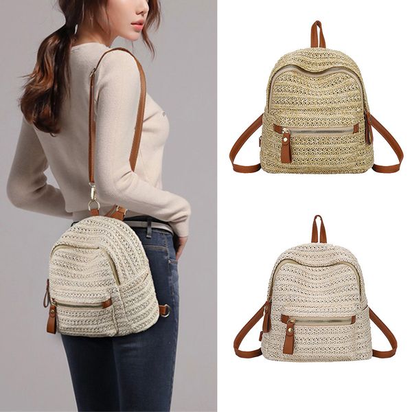 40#straw women backpack chain mini shoulder bags weave hollow beach girls satchel schoolbag female small backpack rucksack
40#straw women backpack chain mini shoulder bags weave hollow beach girls satchel schoolbag female small backpack rucksack