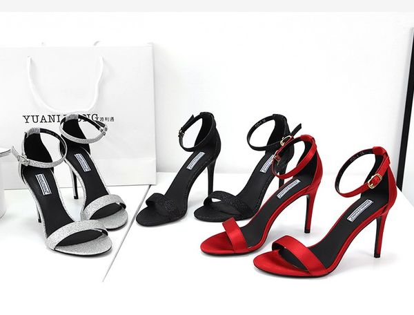 2020 summer word hollow open toe fine high heel fashion sandals round head fashion wild women's shoes, Black
2020 summer word hollow open toe fine high heel fashion sandals round head fashion wild women's shoes, Black