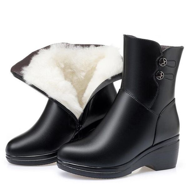 fashion warm winter boots women snow shoes comfort inside plush / wool boots non-slip high heel snow genuine leather, Black
fashion warm winter boots women snow shoes comfort inside plush / wool boots non-slip high heel snow genuine leather, Black