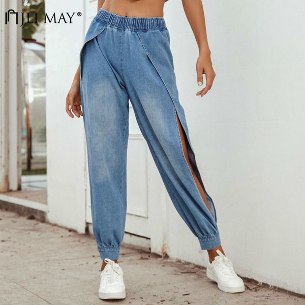 jli may hollow out long pant high waist jeans women streetwear pockets casual elastic waist loose pencil distressed jean, Blue
jli may hollow out long pant high waist jeans women streetwear pockets casual elastic waist loose pencil distressed jean, Blue