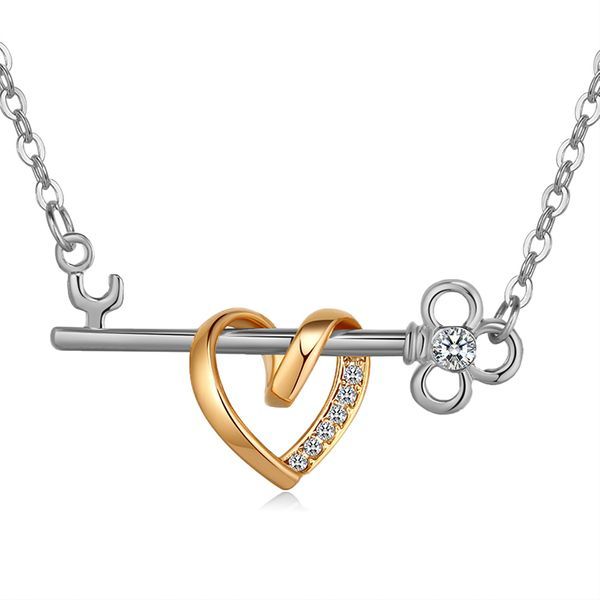 berbeny 2020 berbeny crystal key necklaces women girls love heart pendant clavicle necklaces valentine's day gift jewelry, Silver
berbeny 2020 berbeny crystal key necklaces women girls love heart pendant clavicle necklaces valentine's day gift jewelry, Silver