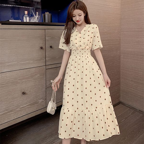 casual dresses korea design slim ins girl's chic dress short sleeve chiffon summer office lady work women holiday midi, Black;gray
casual dresses korea design slim ins girl's chic dress short sleeve chiffon summer office lady work women holiday midi, Black;gray