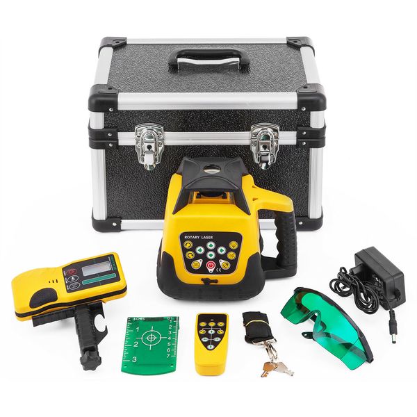 digital self leveling laser level green beam rotary rotating leveling automatic kit 500m range remote control receiver case
digital self leveling laser level green beam rotary rotating leveling automatic kit 500m range remote control receiver case