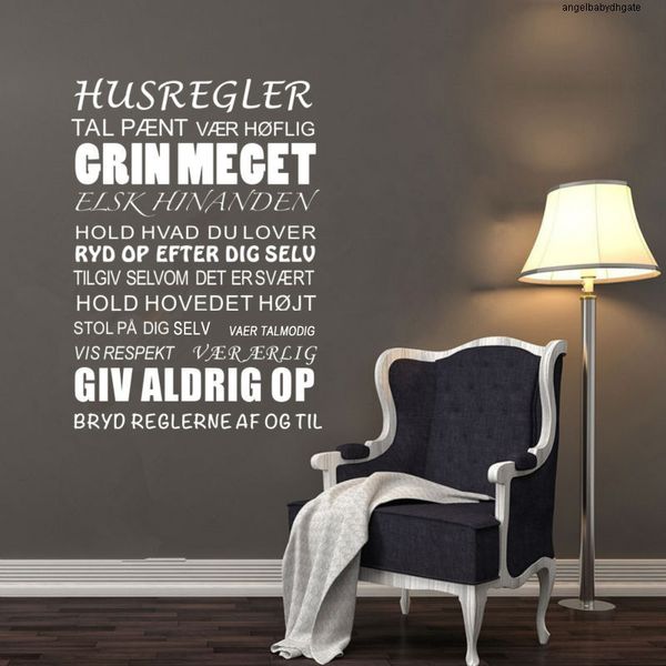 rules living house creative wall sticker danish sayings room vinyl decals art for happy home room decoration 
rules living house creative wall sticker danish sayings room vinyl decals art for happy home room decoration