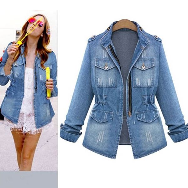 2019 autumn women denim jacket blue basic coats pockets casual slim long sleeve plus size fashion jeans jacket for girl, Black;brown
2019 autumn women denim jacket blue basic coats pockets casual slim long sleeve plus size fashion jeans jacket for girl, Black;brown