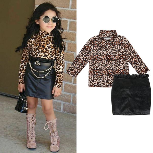 fashion toddler baby girl clothing set leopard t-shirt ruffle leather zipper hip skirt dress baby girl clothes outfits set y200325, White
fashion toddler baby girl clothing set leopard t-shirt ruffle leather zipper hip skirt dress baby girl clothes outfits set y200325, White