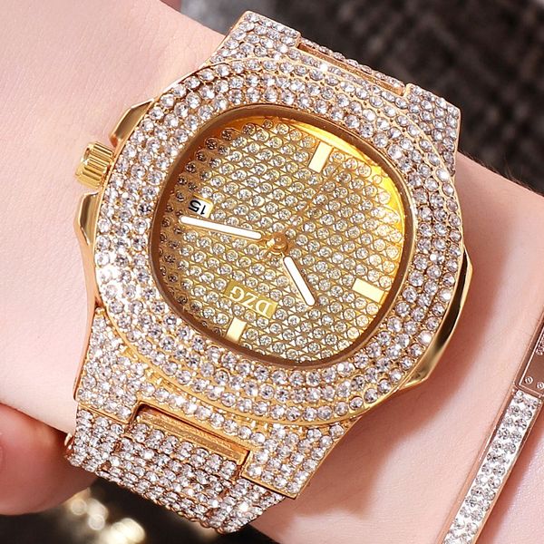 women watches 2019 gold watch fashion calender lady diamond watch female quartz wristwatches hour, Slivery;brown
women watches 2019 gold watch fashion calender lady diamond watch female quartz wristwatches hour, Slivery;brown