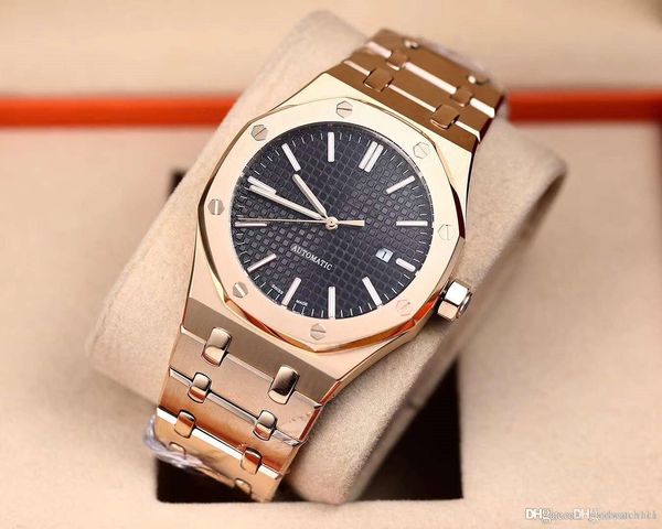 luxury men's automatic mechanical watch classic style 42mm all stainless steel strap watch sapphire super night equipped wa, Slivery;brown 
luxury men's automatic mechanical watch classic style 42mm all stainless steel strap watch sapphire super night equipped wa, Slivery;brown