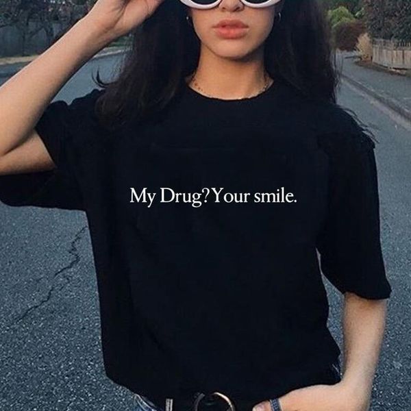my your smile funny t shirt women harajuku summer fashion graphic tee cotton plus size causal tshirt drip ship, White
my your smile funny t shirt women harajuku summer fashion graphic tee cotton plus size causal tshirt drip ship, White