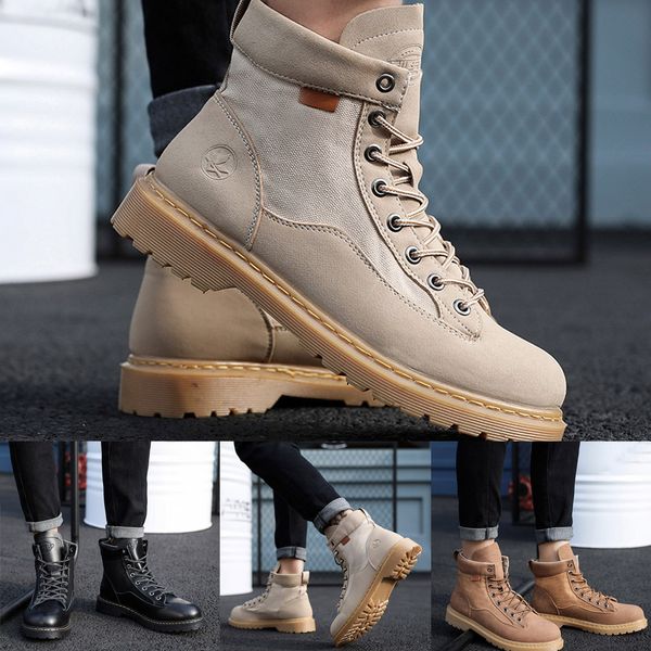men shoes men's fashion round head suede boots autumn and winter scrub lace high-boots male leather shoes skid tooling, Black
men shoes men's fashion round head suede boots autumn and winter scrub lace high-boots male leather shoes skid tooling, Black