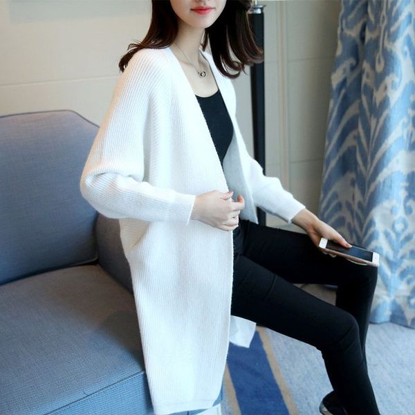 winter batwing sleeve sweater fashion loose women knitted imitation cardigans splid ladies medium long casual coat 2019, White
winter batwing sleeve sweater fashion loose women knitted imitation cardigans splid ladies medium long casual coat 2019, White