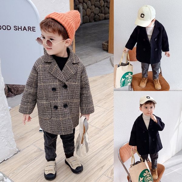 boys' woolen fashionable babies wool ' winter woolen coat children's thickened coat 2019 new, Blue;gray
boys' woolen fashionable babies wool ' winter woolen coat children's thickened coat 2019 new, Blue;gray