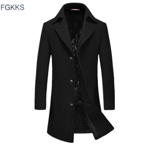 fgkks men winter wool coat 2019 men's new fashion solid color warm thick wool blends woolen pea coat male trench overcoat, Black
fgkks men winter wool coat 2019 men's new fashion solid color warm thick wool blends woolen pea coat male trench overcoat, Black