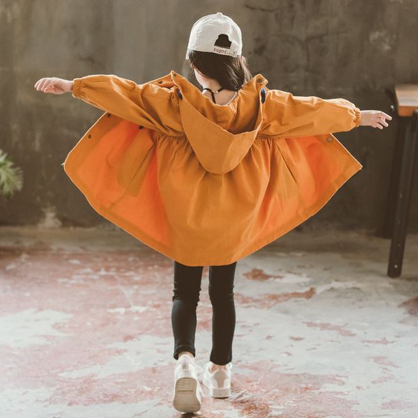 2020 Girls Long Sleeve Hooded Trench Kid Casual Jacket Coat Children Outwear Windbreaker Orange Fall Kids Clothing
2020 Girls Long Sleeve Hooded Trench Kid Casual Jacket Coat Children Outwear Windbreaker Orange Fall Kids Clothing