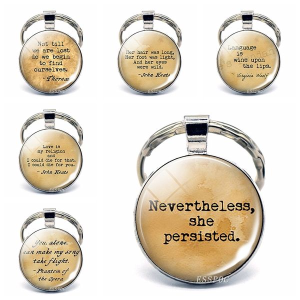 not till we are lost do we begin to find ourselves " letters keychain thoreau quote glass cabochon keyring, Silver
not till we are lost do we begin to find ourselves " letters keychain thoreau quote glass cabochon keyring, Silver