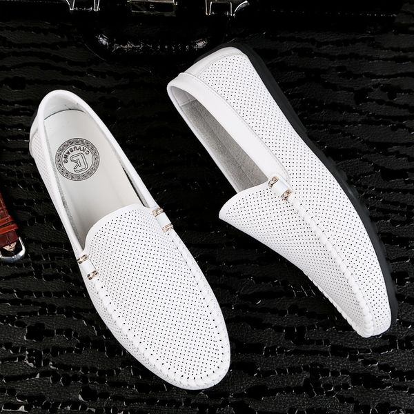 2019 summer new style genuine leather hollow out moccosins men's trend of fashion england korean-style versatile men's casual sh, Black
2019 summer new style genuine leather hollow out moccosins men's trend of fashion england korean-style versatile men's casual sh, Black