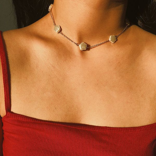 european and american cross-border jewelry temperament simple and versatile five-pointed star necklace sweet star pearl single-layer geometr, Silver
european and american cross-border jewelry temperament simple and versatile five-pointed star necklace sweet star pearl single-layer geometr, Silver