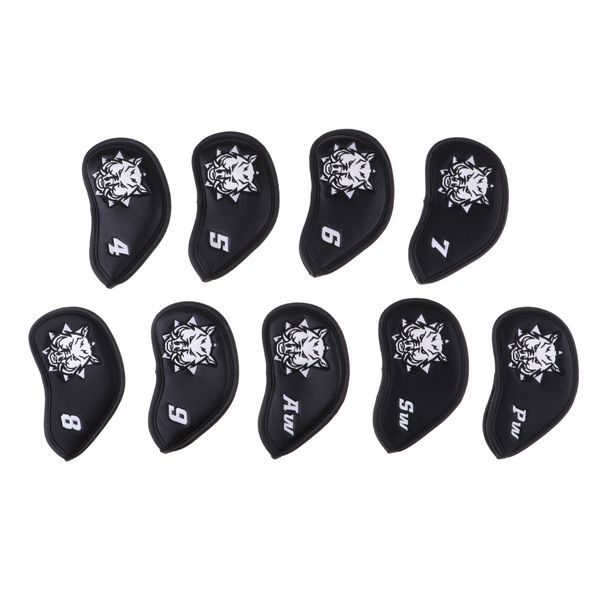 9-counted black golf club head covers golf club protective case for golf iron head protector, 6.3x3.5inch/16x9cm
9-counted black golf club head covers golf club protective case for golf iron head protector, 6.3x3.5inch/16x9cm