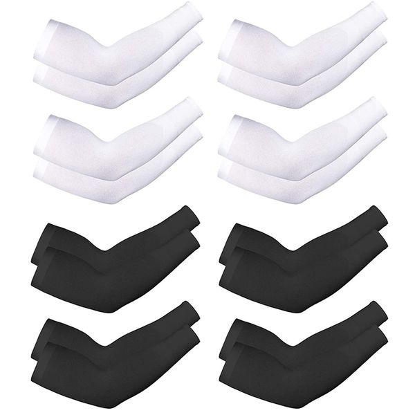 8 pairs cooling arm sleeves sun protected sleeves cover for outdoor driving jogging golfing riding, Black;gray
8 pairs cooling arm sleeves sun protected sleeves cover for outdoor driving jogging golfing riding, Black;gray