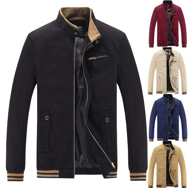 men's pure cotton business casual jacket spring autumn slim fit coat male bomber jackets with zipper pocket, Black;brown
men's pure cotton business casual jacket spring autumn slim fit coat male bomber jackets with zipper pocket, Black;brown