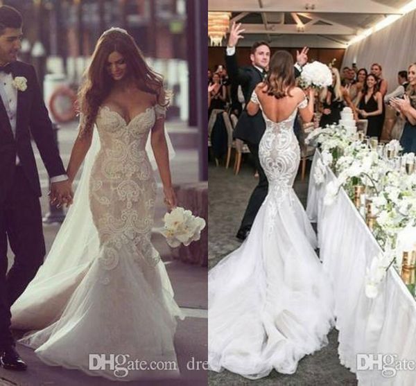 gorgeous steven khalil dubai arabic wedding dresses mermaid off the shoulder full length backless lace beading bridal gowns custom made, White
gorgeous steven khalil dubai arabic wedding dresses mermaid off the shoulder full length backless lace beading bridal gowns custom made, White