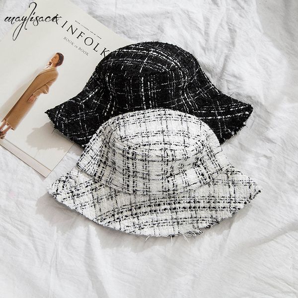 maylisacc summer female autumn and winter ladies temperament small fragrance fisherman hat elegant wild coarse plaid basin hat, Blue;gray
maylisacc summer female autumn and winter ladies temperament small fragrance fisherman hat elegant wild coarse plaid basin hat, Blue;gray