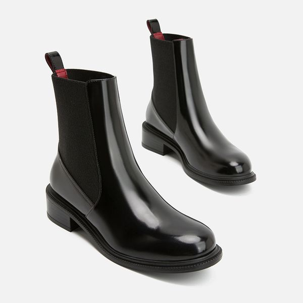 boots british leather shoes woman winter warm plush booties stretch brief short ankle botines european female botas 2019, Black
boots british leather shoes woman winter warm plush booties stretch brief short ankle botines european female botas 2019, Black