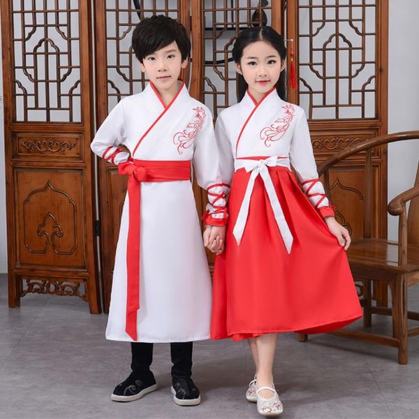 ancient hanfu kids dance costume folk dress for girl boy traditional chinese clothes style festival outfits fancy stage, Black;red
ancient hanfu kids dance costume folk dress for girl boy traditional chinese clothes style festival outfits fancy stage, Black;red