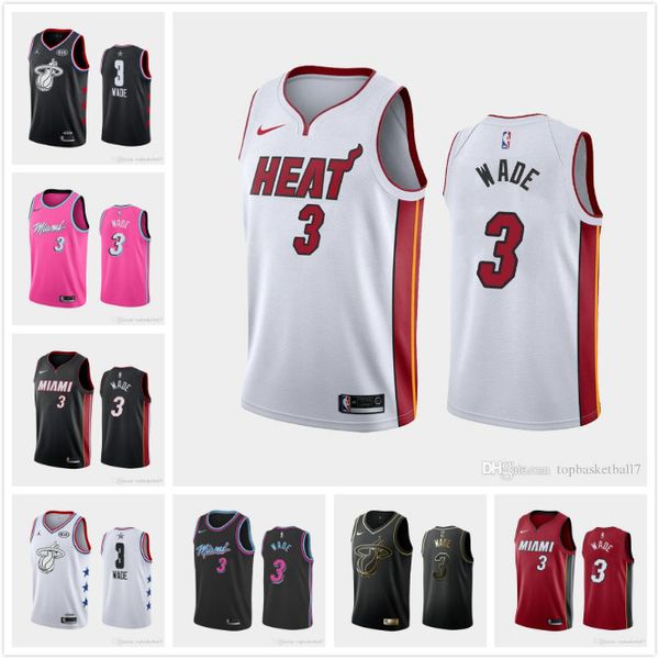 new men's basketball jerseys miami heat dwyane wade #3 2019-20 nba season blackwhitepink jersey, Black
new men's basketball jerseys miami heat dwyane wade #3 2019-20 nba season blackwhitepink jersey, Black