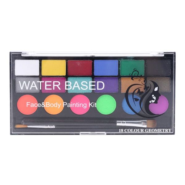 18 colors face painting body makeup non toxic safe paint with brush christmas halloween party tools
18 colors face painting body makeup non toxic safe paint with brush christmas halloween party tools