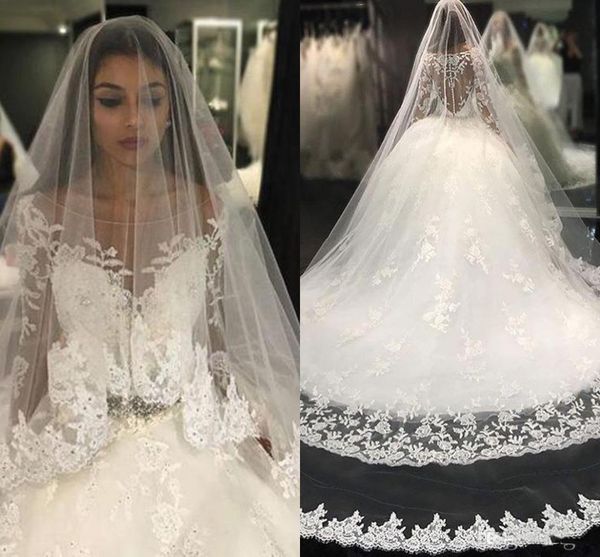scoop neck arabic dubai ball gown wedding dresses appliqued lace 2020 long sleeve beaded bridal gown illusion back vestidos de novia al6383, White
scoop neck arabic dubai ball gown wedding dresses appliqued lace 2020 long sleeve beaded bridal gown illusion back vestidos de novia al6383, White