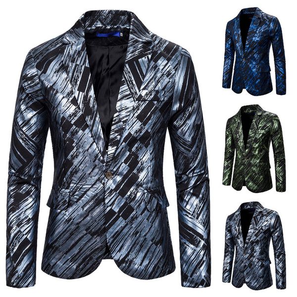 hip hop style dark grey men's bar singer performance costumes fashion graffiti personalized pattern male slim fit party suits, White;black
hip hop style dark grey men's bar singer performance costumes fashion graffiti personalized pattern male slim fit party suits, White;black