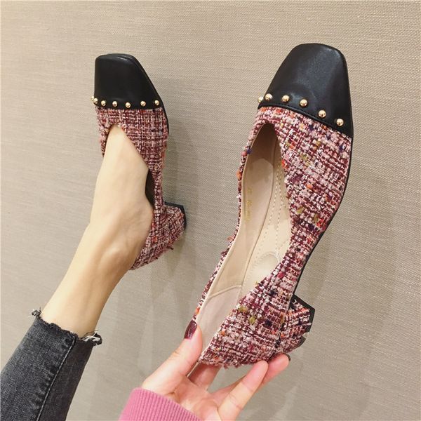 costume tueed rivets pumps women 2020 spring retro low heels working shoes female shallow mouth v open escarpins femme size 41, Black
costume tueed rivets pumps women 2020 spring retro low heels working shoes female shallow mouth v open escarpins femme size 41, Black