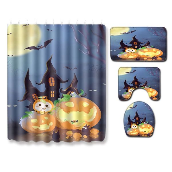 happy halloween toilet cover mat set bathroom shower curtain waterproof polyester fabric shower curtain drop shipping
happy halloween toilet cover mat set bathroom shower curtain waterproof polyester fabric shower curtain drop shipping