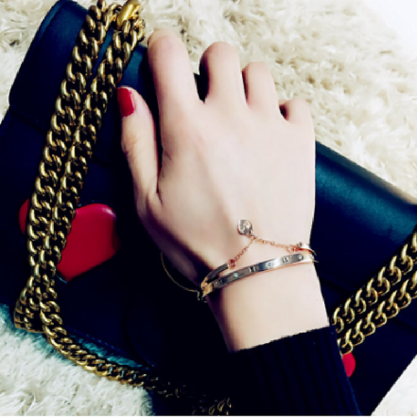 women's bracelet jewelry selling rose gold stainless steel bracelet female charm fashion girlfriend gift jewelry, Black
women's bracelet jewelry selling rose gold stainless steel bracelet female charm fashion girlfriend gift jewelry, Black