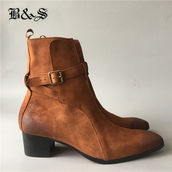 black& street high heel 6cm new retro handmade vintage suede leather boots pointed toe boots
black& street high heel 6cm new retro handmade vintage suede leather boots pointed toe boots