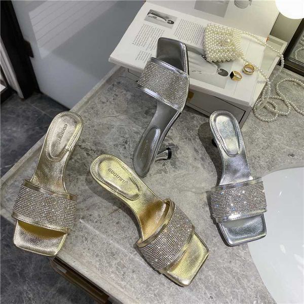 2020 women slippers med heels dress silver crystal sandals casual shoes woman outside open toe slides female, Black
2020 women slippers med heels dress silver crystal sandals casual shoes woman outside open toe slides female, Black