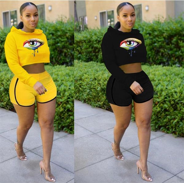 summer women clothing set crop tracksuit rainbow eyes printed long sleeve hooded crop hoodie + shorts pant two piece outfits set e3801, Gray
summer women clothing set crop tracksuit rainbow eyes printed long sleeve hooded crop hoodie + shorts pant two piece outfits set e3801, Gray