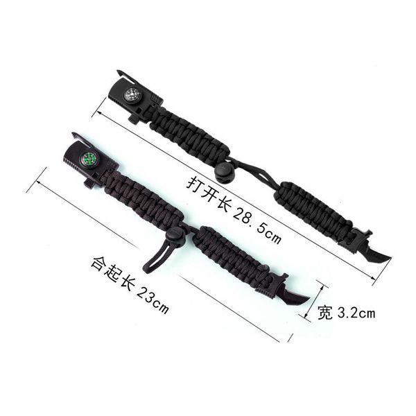 braided bracelet men women paracord outdoor survival bracelet multifunction camping rescue emergency rope bangles compass knife, White
braided bracelet men women paracord outdoor survival bracelet multifunction camping rescue emergency rope bangles compass knife, White